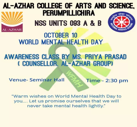 WORLD MENTAL HEALTH DAY - OCTOBER, 10